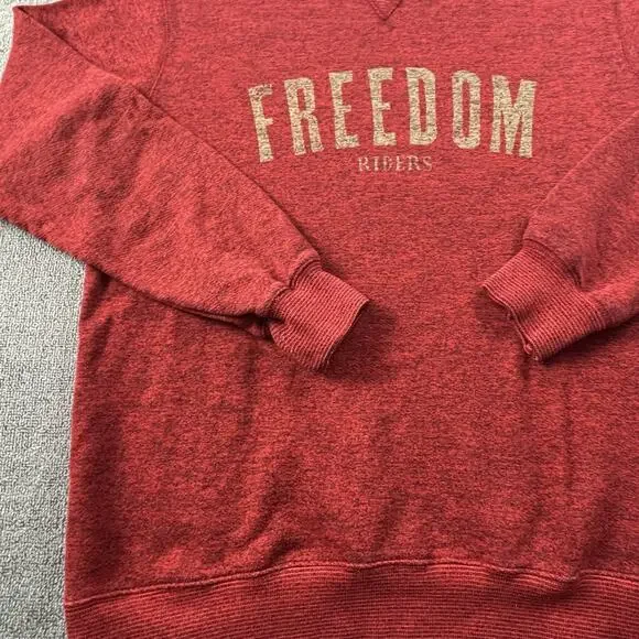 Iron And Resin Sweater Adult Extra Large Red Long Sleeve Casual Moto Men's - Picture 7 of 13